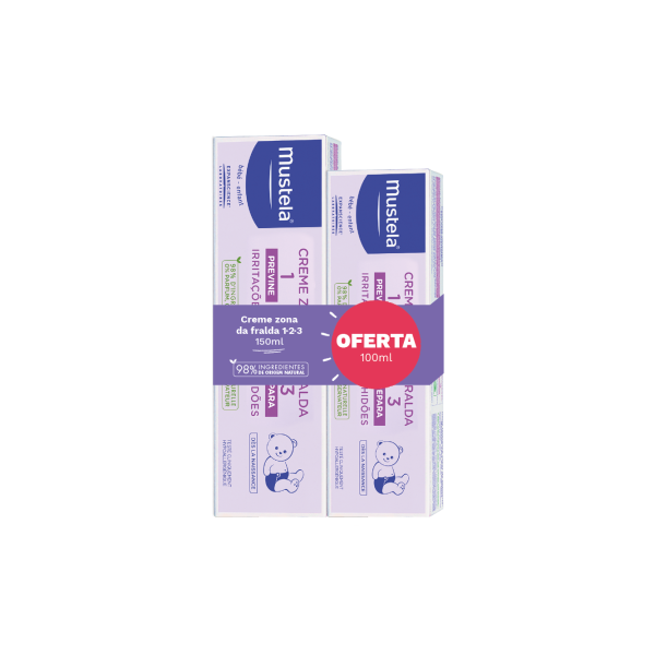 Mustela Bebé Creme Zona da Fralda 123 150ml+100ml